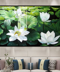 Tranh Treo Tường Phong Thuỷ Hoa Sen Nghệ Thuật